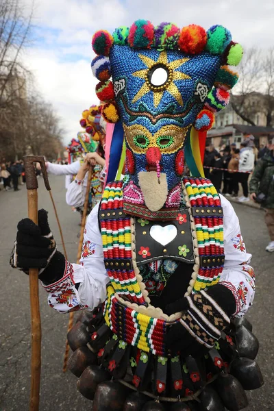 Kyustendil, Bulgaristan - 7 Şubat 2026: Üçüncü Maskeli Balo Festivali 