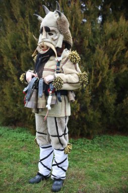 Gniljane Quarter, Novi Iskar near, Sofya, Bulgaristan - 15 Şubat 2026: Maskeli Balo Festivali 