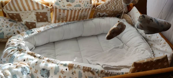 Nest Infants Portable Cot Protective Cradle Children Photo — Stock Photo, Image