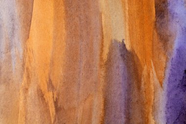 Soyut suluboya resim arka planı, doku arkaplanı. Dekoratif kahverengi duvar kağıdı. Koyu kağıdın yapısı.