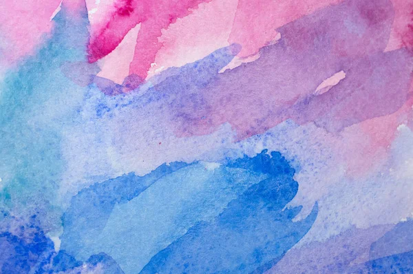 Kağıt dokusunda farklı katmanlara sahip soyut suluboya arkaplan, pembe mavi sanat