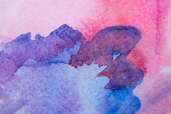 Абстрактный Акварельный Фон Разноцветными Слоями Бумажной Текстуре Розово Голубое Искусство — стоковое фото