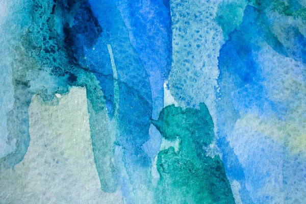 Голубые Акварели Бумаге Текстура Дизайн Фона Ручная Роспись Элемент — стоковое фото