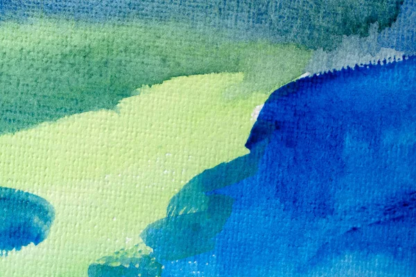 Aquarelles Bleues Vertes Sur Texture Papier Conception Fond Élément Peint — Photo