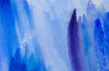 Kağıt dokusunda mavi suluboya, arkaplan tasarımı, elle boyanmış element