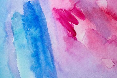 Kağıt dokusunda farklı katmanlara sahip soyut suluboya arkaplan, pembe mavi sanat