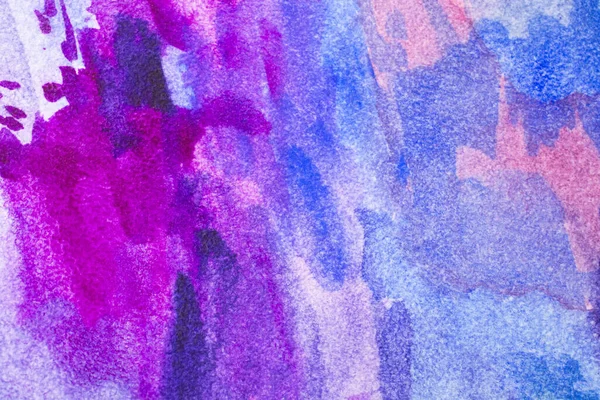 Abstract Hand Painted Blue Purple Watercolor Background Wet Paper Texture — Stock Photo, Image