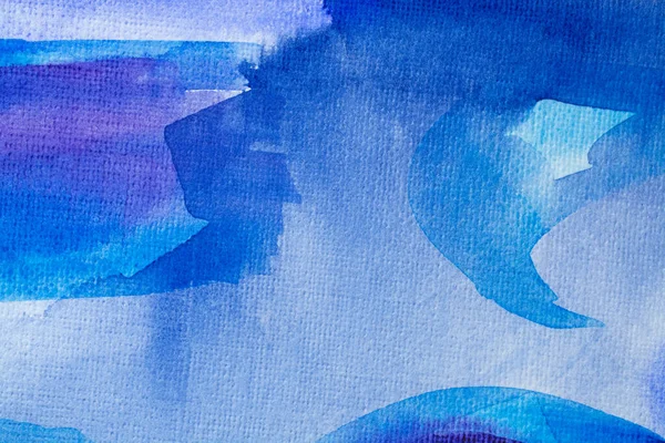 Abstract Hand Geschilderd Blauw Paarse Aquarel Achtergrond Nat Papier Textuur — Stockfoto