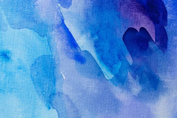 Astratto Dipinto Mano Blu Viola Acquerello Sfondo Carta Bagnata Texture — Foto Stock