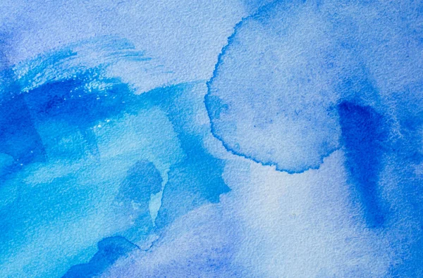 Fundo Aquarela Azul Abstrato Com Diferentes Camadas Textura Papel — Fotografia de Stock