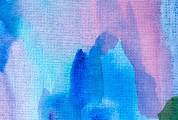 Abstrakt Ručně Malované Modré Fialové Akvarel Pozadí Mokrém Papíru Textura — Stock fotografie