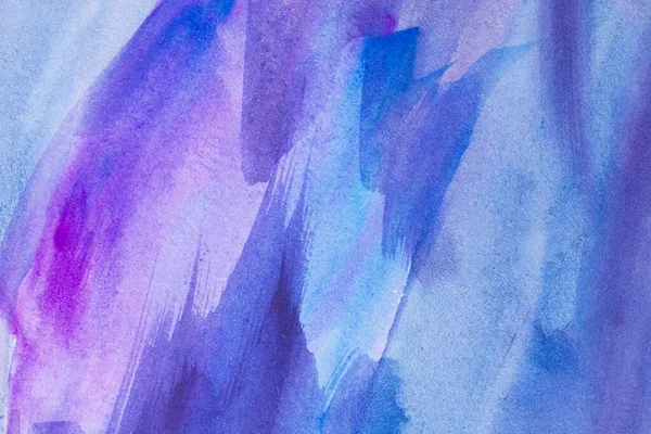 Abstract Hand Painted Blue Purple Watercolor Background Wet Paper Texture — Stock Photo, Image