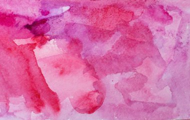 Magenta Kağıt Doku. Arka plan, pembe suluboya el çizimi