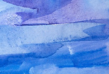 Soyut El, ıslak kağıt üzerine mavi suluboya arkaplan, yaratıcı duvar kağıdı veya tasarım için doku.