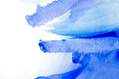 Soyut desen fırça mürekkebi arka plan akvaryum suluboya el boyası. Dekoratif mavi duvar kağıdı