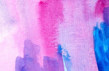 Kağıt dokusunda farklı katmanlara sahip soyut suluboya arkaplan, pembe mavi sanat