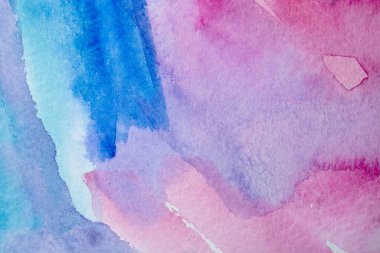 Kağıt dokusunda farklı katmanlara sahip soyut suluboya arkaplan, pembe mavi sanat