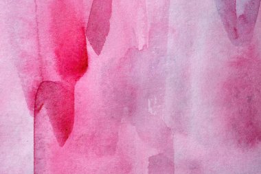 Soyut desen fırça mürekkep arkaplanı pembe kırmızı akvaryum suluboya el boyası çizimi