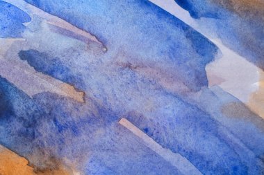Soyut desen fırça mürekkebi arka plan akvaryum suluboya el boyası. Dekoratif mavi duvar kağıdı