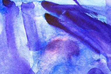 Soyut desen fırça mürekkebi arka plan akvaryum suluboya el boyası. Dekoratif mavi duvar kağıdı