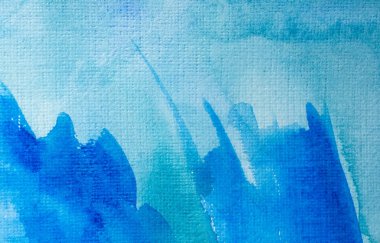 Soyut desen fırça mürekkebi arka plan akvaryum suluboya el boyası. Dekoratif mavi duvar kağıdı