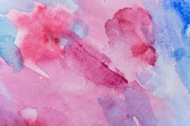 Kağıt dokusunda farklı katmanlara sahip soyut suluboya arkaplan, pembe mavi sanat