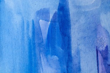 Soyut desen fırça mürekkebi arka plan akvaryum suluboya el boyası. Dekoratif mavi duvar kağıdı