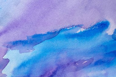 Soyut El, ıslak kağıt üzerine mavi suluboya arkaplan, yaratıcı duvar kağıdı veya tasarım için doku.