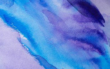 Soyut El, ıslak kağıt üzerine mavi suluboya arkaplan, yaratıcı duvar kağıdı veya tasarım için doku.