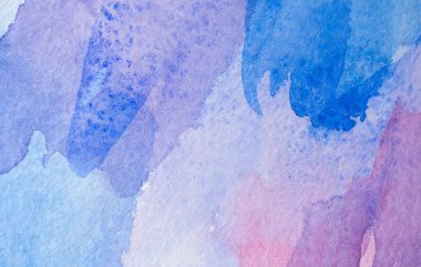 Kağıt dokusunda farklı katmanlara sahip soyut suluboya arkaplan, pembe mavi sanat