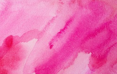 Magenta Kağıt Doku. Arka plan, pembe suluboya el çizimi