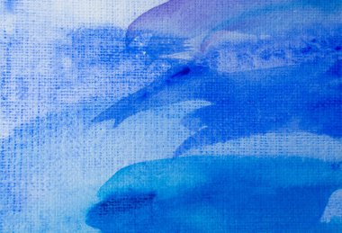 Kağıt dokusunda mavi suluboya, arkaplan tasarımı, elle boyanmış element