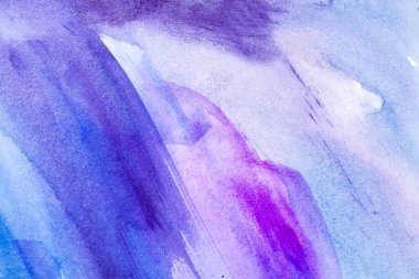 Soyut El, ıslak kağıt üzerine mavi suluboya arkaplan, yaratıcı duvar kağıdı veya tasarım için doku.