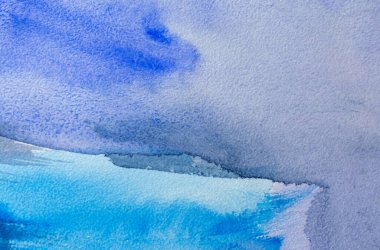 Soyut El, ıslak kağıt üzerine mavi suluboya arkaplan, yaratıcı duvar kağıdı veya tasarım için doku.