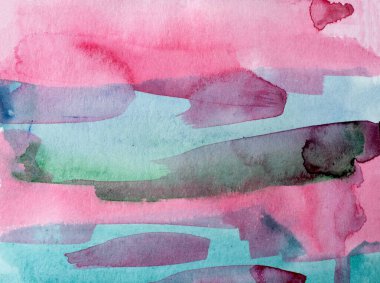 Suluboya sanat arka planı, renkli desenli, çok renkli, soyut dekoratif parlak duvar kağıdı. Kağıt yapısı.