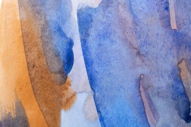 Soyut suluboya resim arka planı, doku arkaplanı. Dekoratif kahverengi duvar kağıdı. Koyu kağıdın yapısı.