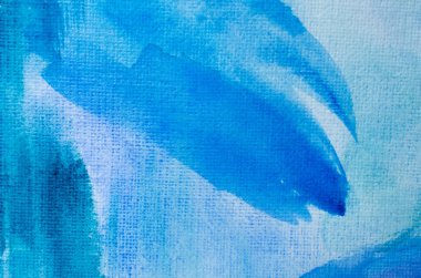 Kağıt dokusunda mavi suluboya, arkaplan tasarımı, elle boyanmış element