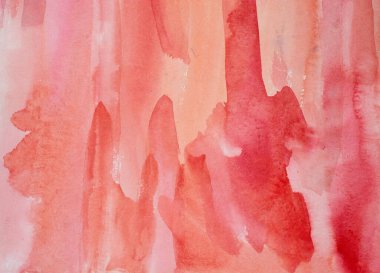 Soyut desen fırça mürekkebi arka plan kırmızı akvaryum suluboya el boyası