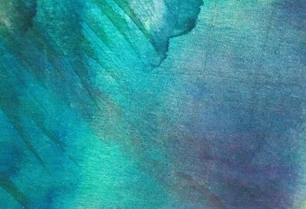 Aquarelles Bleues Sur Papier Texture Fond Design Élément Peint Main — Photo