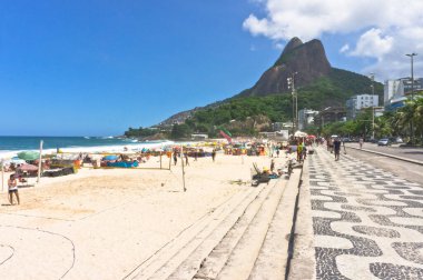 Rio de Janeiro, Ipanema plaj manzarası, Brezilya, Güney Amerika
