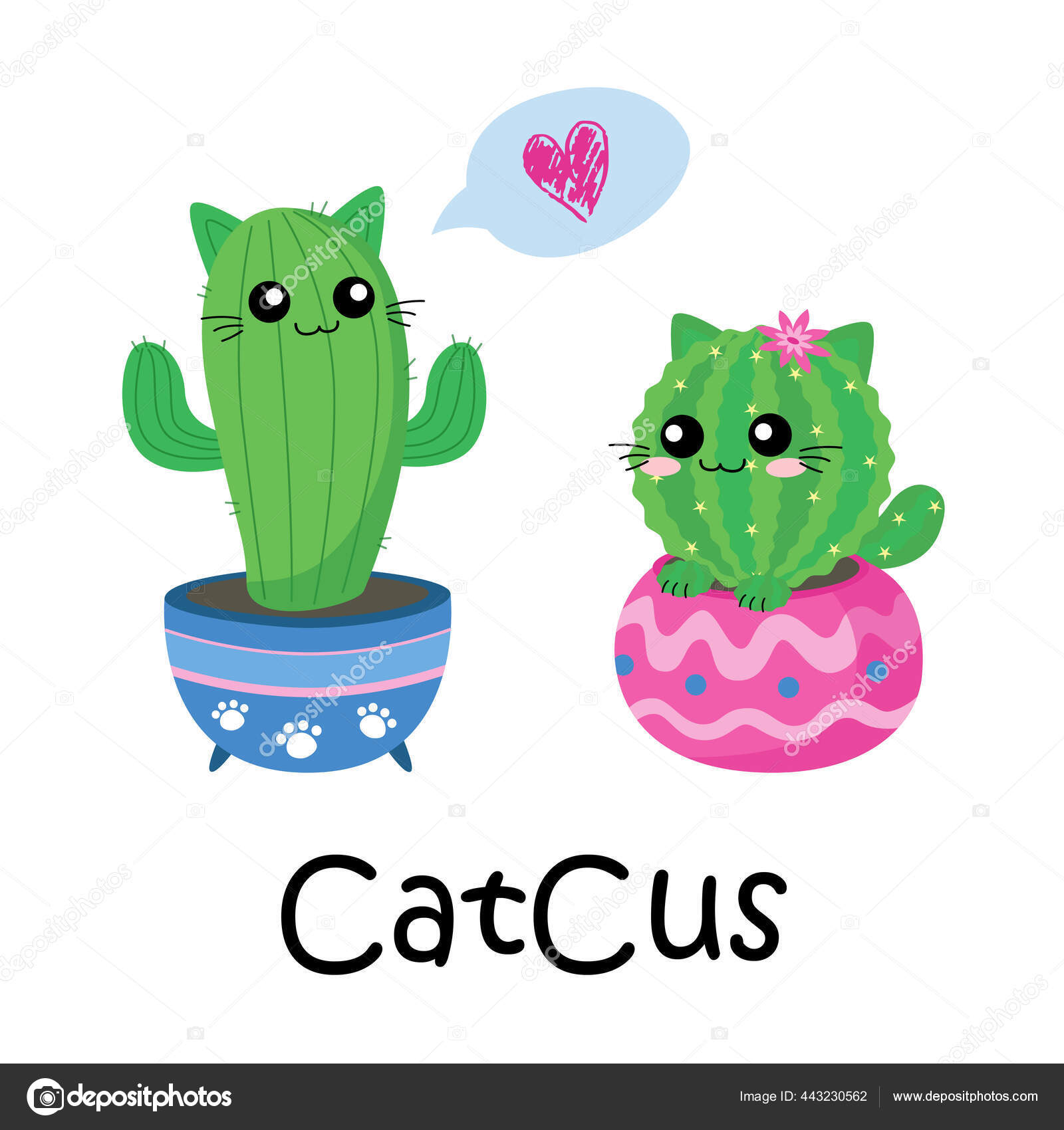 Cute Cactus  Cactus cartoon, Cactus drawing, Cactus illustration