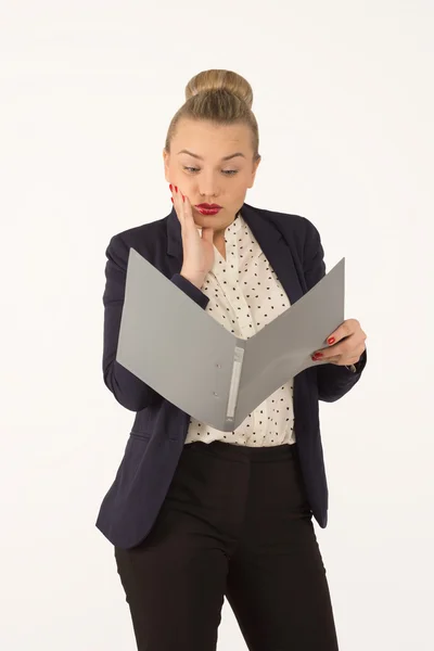 Überraschte junge Frau — Stockfoto