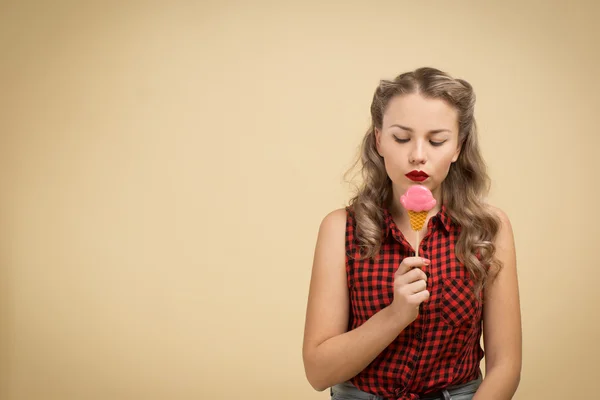 GIRL WITH BIG CANDY — Stock Photo, Image