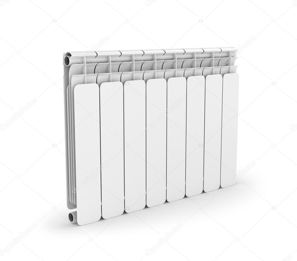 White radiator isolated on white