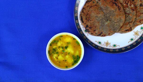 Navratri Vrat Food Kuttu Roti Alu Sabji — Fotografia de Stock