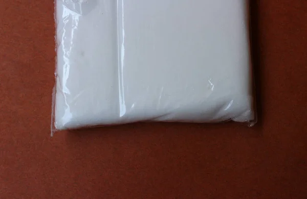 Gros Plan Camphre Intérieur Paquet Plastique Transparent — Photo