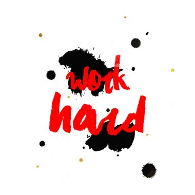 İş zor ilham verici poster