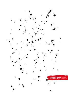 Siyah mürekkep vektör splatters