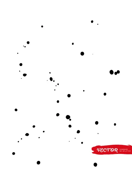 Black ink vector splatters — Stock Vector