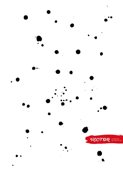 Black ink vector splatters — Stock Vector